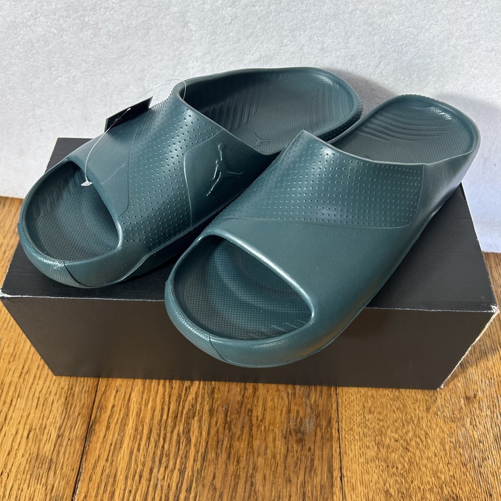 Jordan Mens Size 11 Post Slide Oxidized Green Slip On Slide Sandals